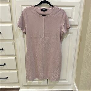 JOh Women's Mini Dress - Soft Mauve color; suede